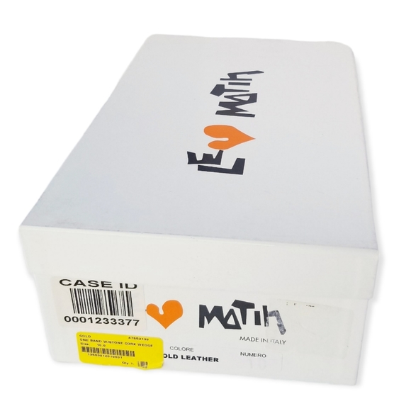 Le Matin Gold Leather Cork Wedge High Heel Shoes Woman's Size 10 - Picture 8 of 8